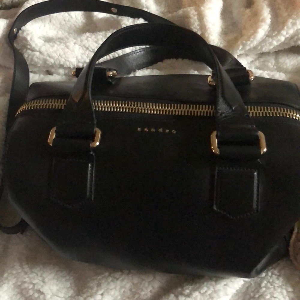 Black designer handbag Sandro, New without tag